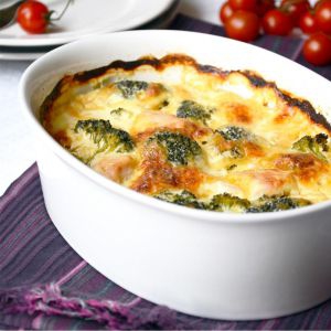 Фото 16. Запеканка с горбушей и брокколи в сырно-сливочном соусе для 2х персон