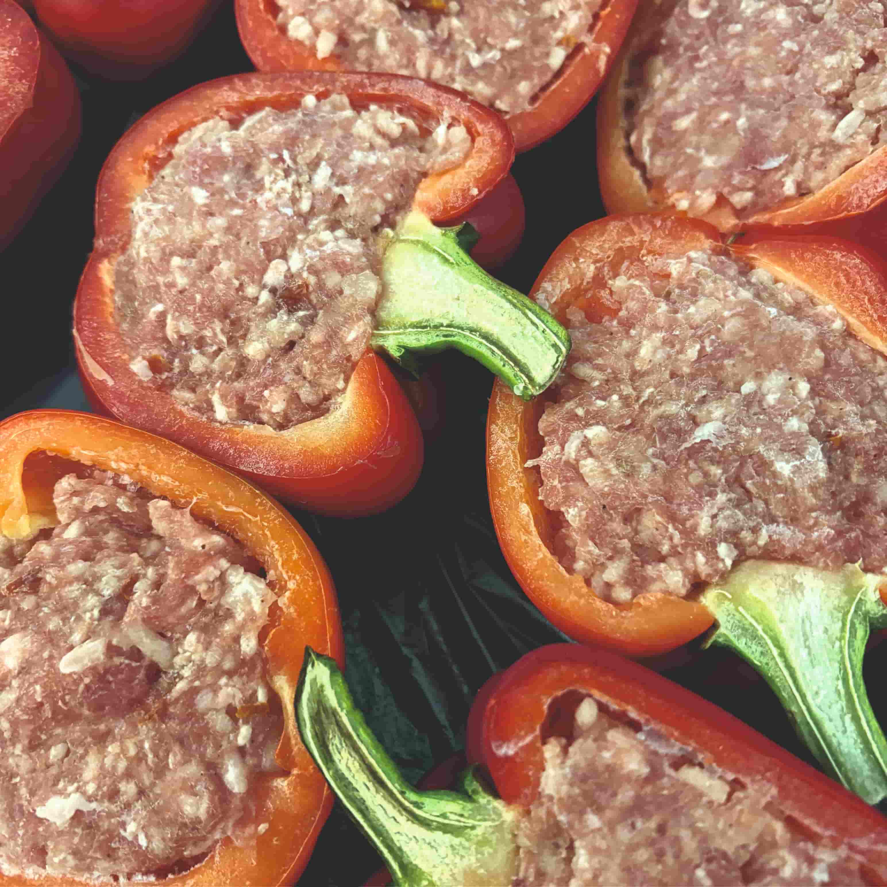 Фото Перцы фаршированные половинки