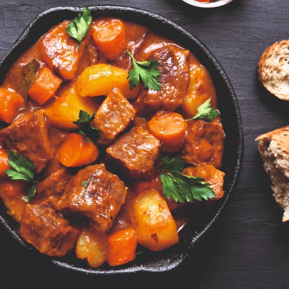 Фото 2. Осеннее мясное рагу с корнеплодами 